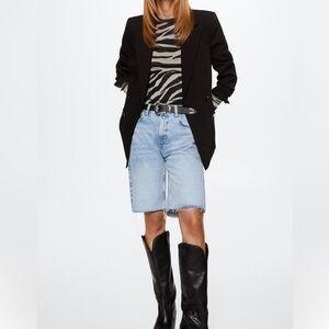 Mango Zebra Print Top